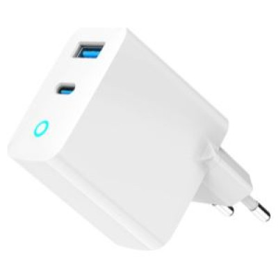 Gembird Lādētājs Gembird 3-port 30W GaN USB Fast Charger LCD White
