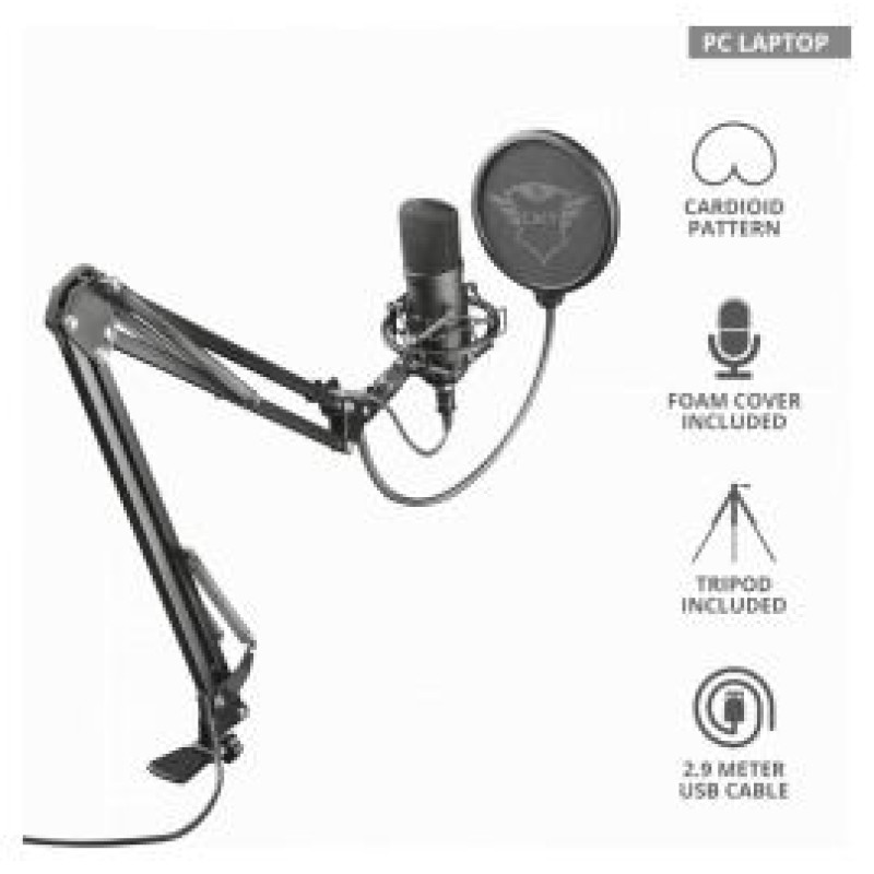 Trust GXT 252+ Emita Plus Black