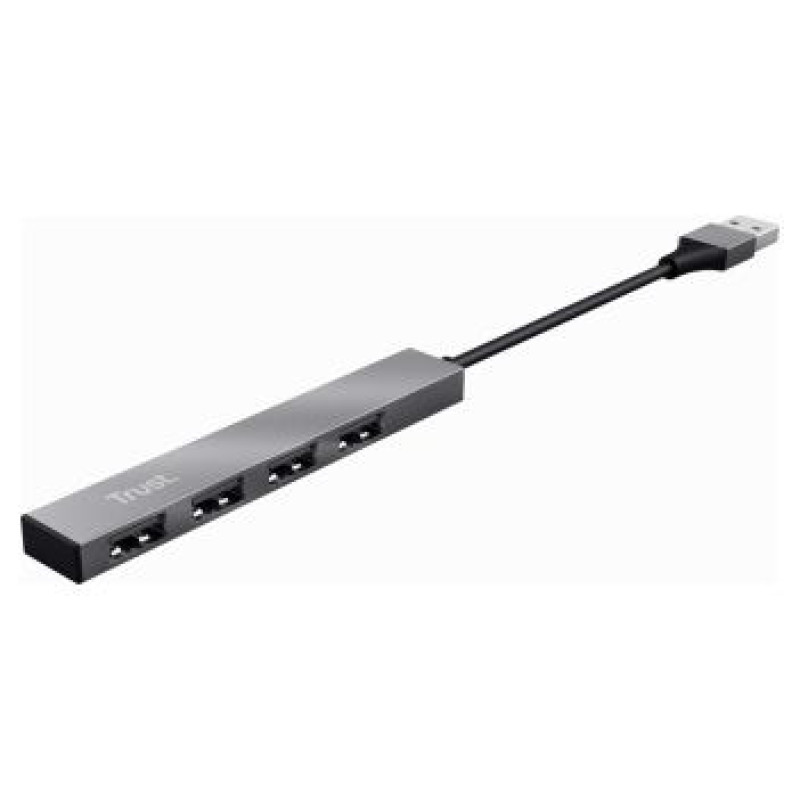 Trust USB Centrmezgls Trust Halyx Aluminium 4-Port Mini USB Hub Silver