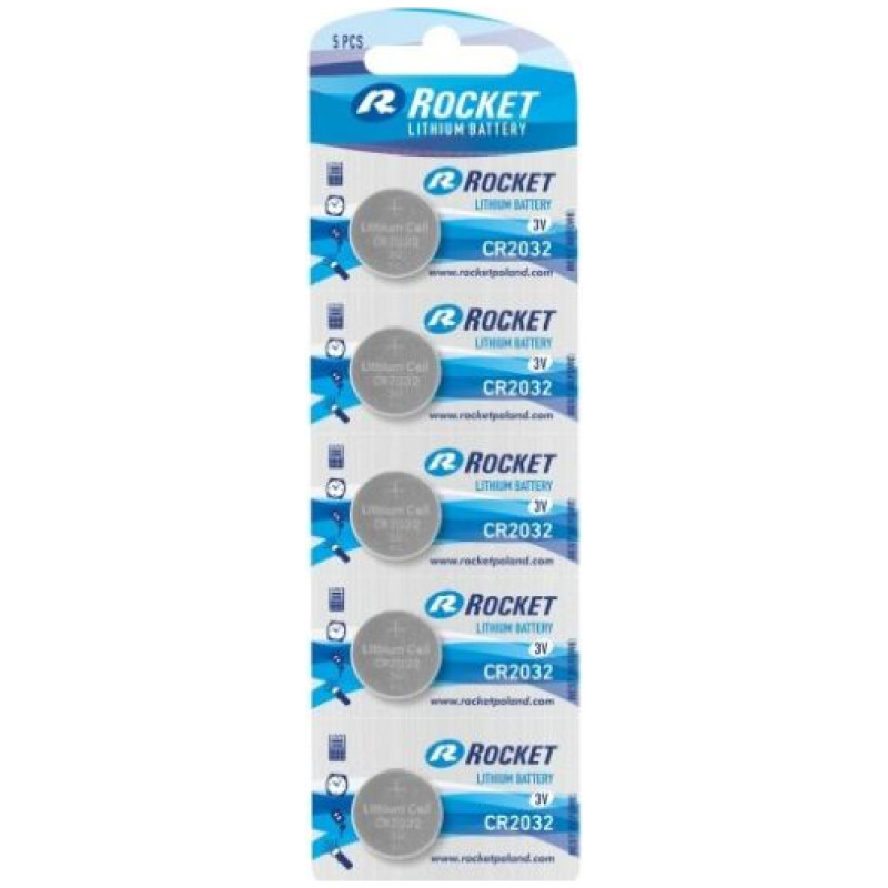 Rocket CR2032-5BB BLISTERA IEPAKOJUMĀ 5GB.