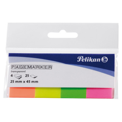 Pelikan Līmlapiņas 25 x 45mm 4 neona krāsas (200246)