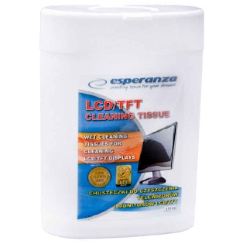 Esperanza ES106 Tīrī&scaron;anas salvetes monitoram 100gb.