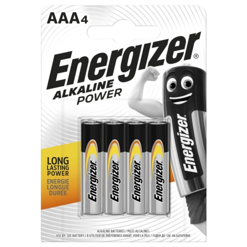 Energizer LR03-4BB Alkaline Power AAA (LR03) BLISTERA IEPAKOJUMĀ 4GB.