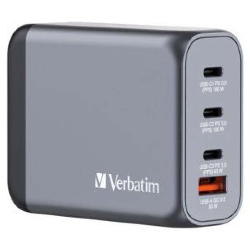 Verbatim Lādētājs Verbatim Wall Charger 100W Grey