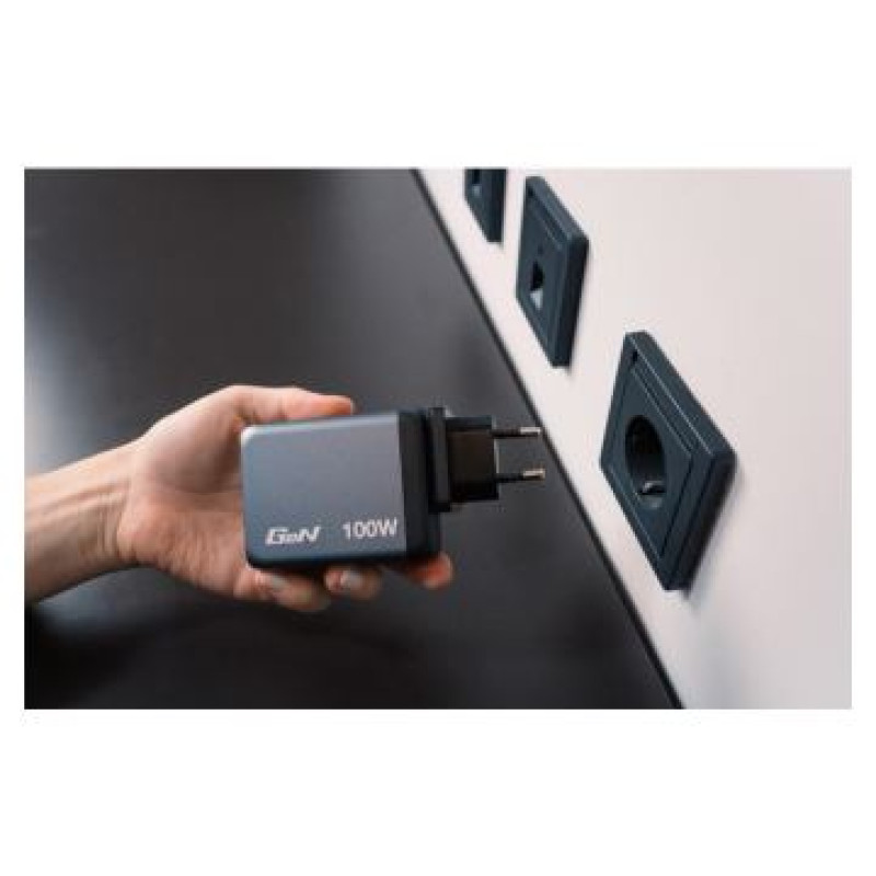 Verbatim Lādētājs Verbatim Wall Charger 100W Grey