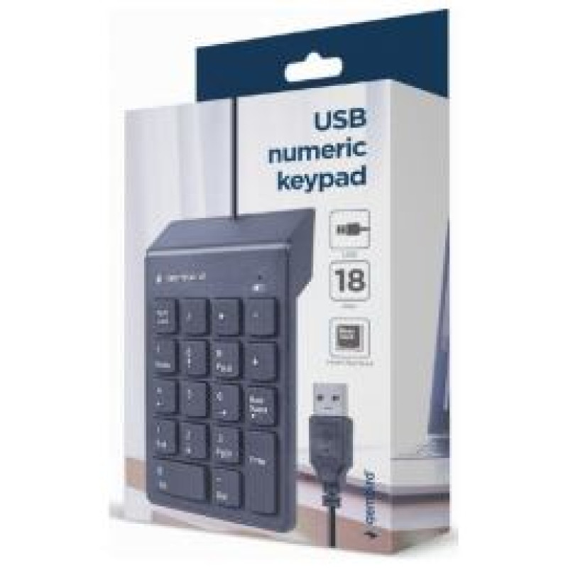 Gembird Klaviatūra Gembird USB Numeric Keypad