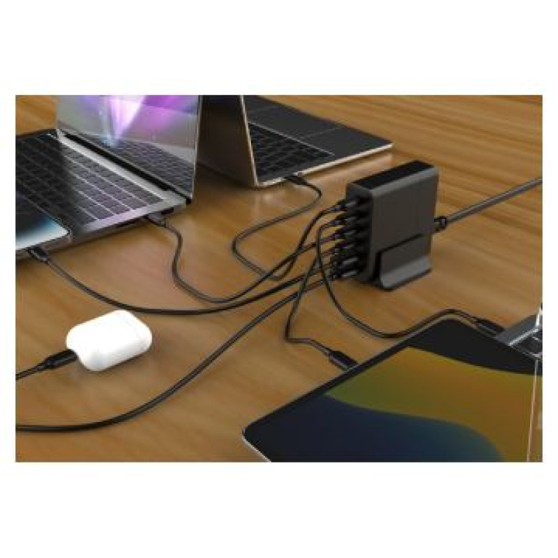 Gembird Lādētājs Gembird Universal USB charger 6-port 75W GaN
