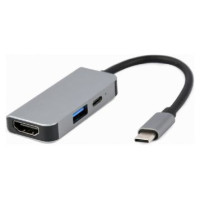 Gembird Dokstacija Gembird USB Type-C 3-in-1 Silver