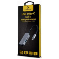 Gembird Dokstacija Gembird USB Type-C 3-in-1 Silver
