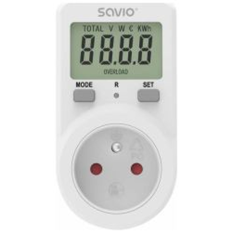 Savio Elektriskais skaitītājs Savio Power Meter with LCD Screen