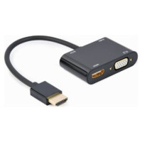Gembird Adapteris Gembird HDMI Male - HDMI Female + VGA female + Audio Cable Black