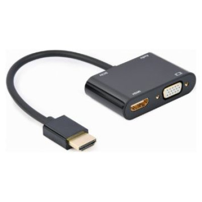 Gembird Adapteris Gembird HDMI Male - HDMI Female + VGA female + Audio Cable Black