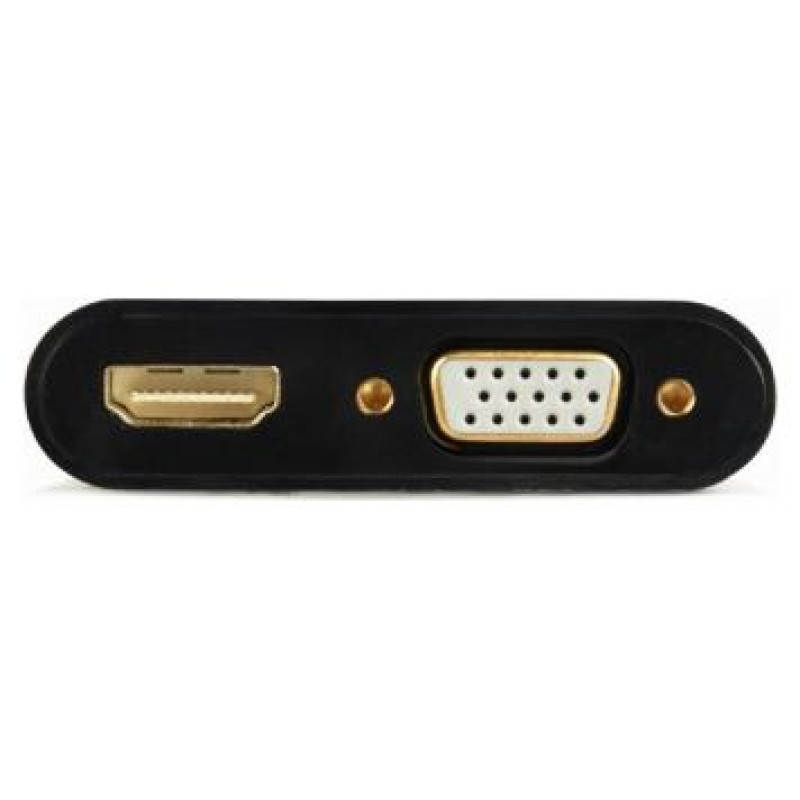 Gembird Adapteris Gembird HDMI Male - HDMI Female + VGA female + Audio Cable Black
