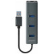 Savio USB Centrmezgls Savio 3-port USB-A 3.1 Gen 1 Hub with RJ-45 Gigabit Ethernet