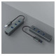 Savio USB Centrmezgls Savio 3-port USB-A 3.1 Gen 1 Hub with RJ-45 Gigabit Ethernet