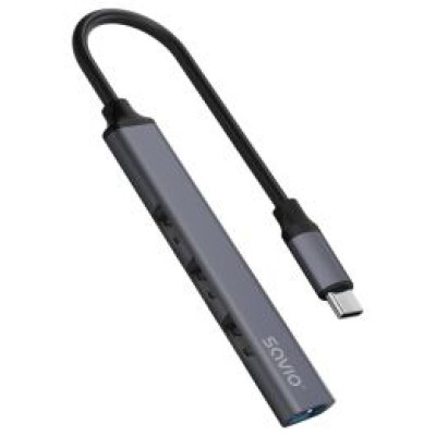 Savio Adapteris Savio USB-C &ndash; 3 &times; USB-A 2.0, 1 &times; USB-A 3.1 GEN 1 HUB AK-71