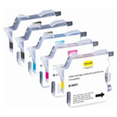 Uprint Brother LC980 4PACK 16ml Black + 16ml C/ M/ Y