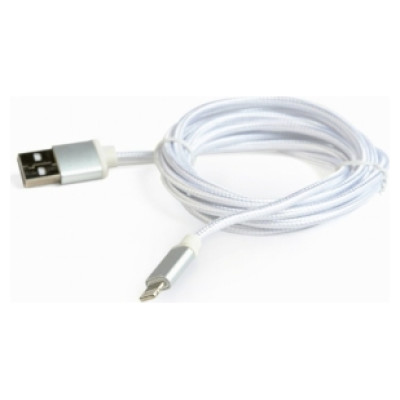 Gembird cotton braided USB Lightning 1.8m Silver