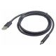 Gembird USB Male - USB Type C Male 1m Black