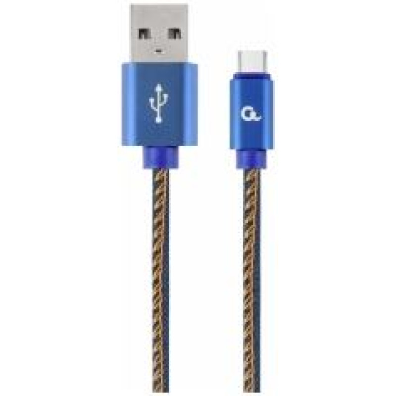 Gembird USB Male - USB Type C Male Premium denim 1m Blue