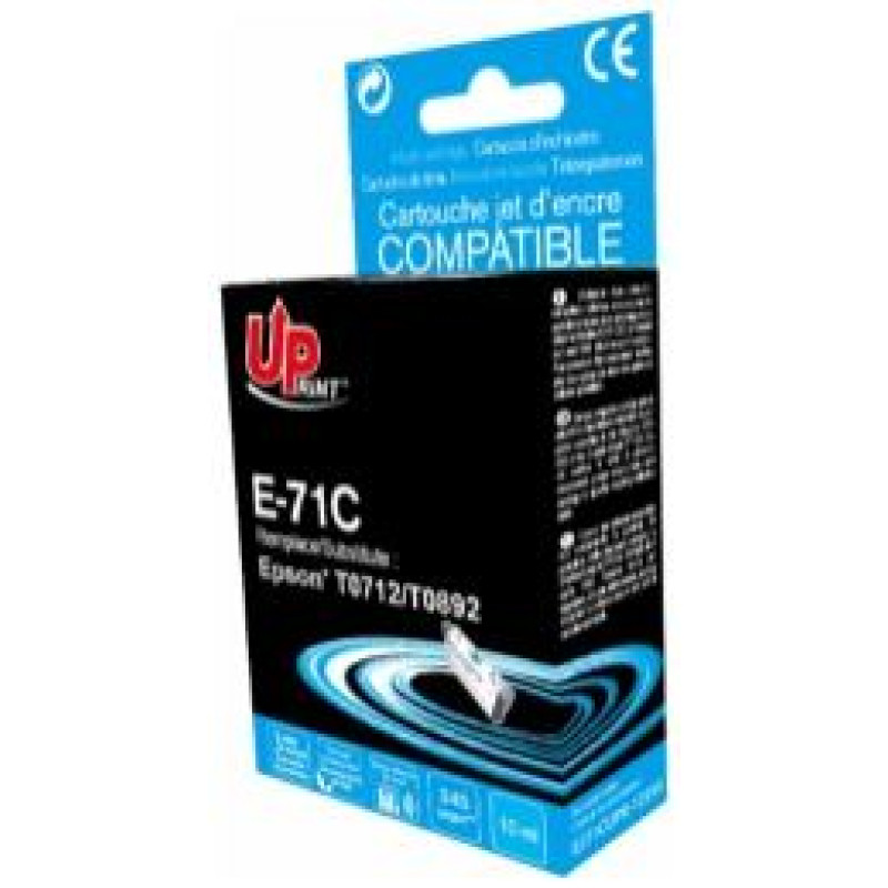 Uprint Tintes kārtridžs UPrint Epson T0712C Cyan