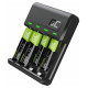 Green Cell Bateriju lādētājs Green Cell VitalCharger and NiMH Batteries 2x AA 2000mAh 2x AAA 800mAh