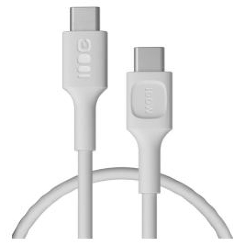 Green Cell Kabelis Green Cell PowerFlex Fast Charging USB Type-C Male - USB Type-C Male 100W White 0.3m