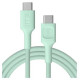 Green Cell Kabelis Green Cell PowerStream USB Type-C Male - USB Type-C Male 100W Mint Green 1.2m