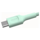 Green Cell Kabelis Green Cell PowerStream USB Type-C Male - USB Type-C Male 100W Mint Green 1.2m