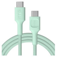 Green Cell Kabelis Green Cell PowerStream USB Type-C Male - USB Type-C Male 100W Mint Green 2m