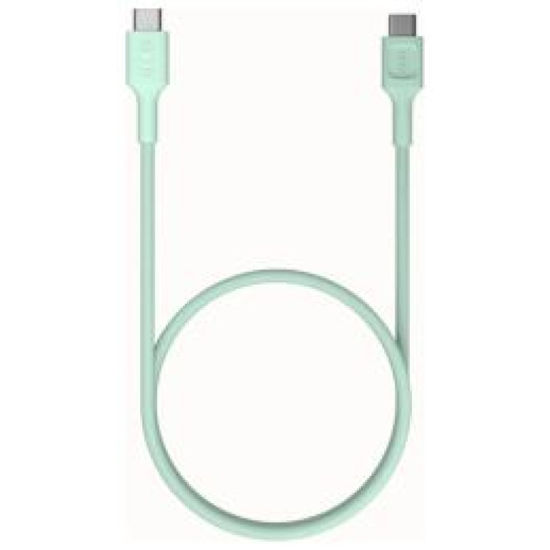 Green Cell Kabelis Green Cell PowerStream USB Type-C Male - USB Type-C Male 100W Mint Green 2m