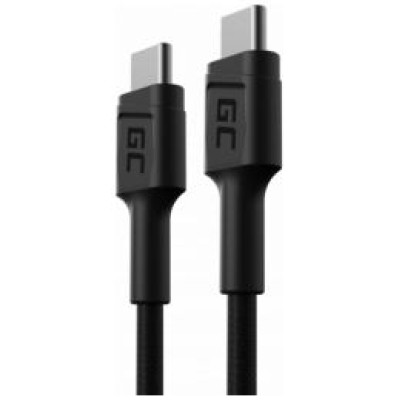 Green Cell Kabelis Green Cell USB Type-C Male - USB Type-C Male with Fast Charging 30cm Black