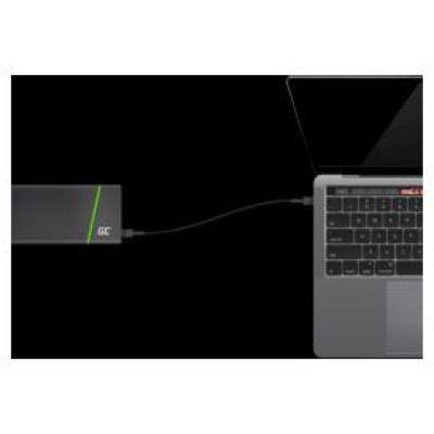 Green Cell Kabelis Green Cell USB Type-C Male - USB Type-C Male with Fast Charging 30cm Black