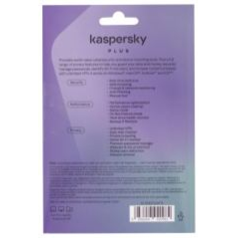 Kaspersky Programma Kaspersky Plus Pamata Licence 1 Gads 1 Iekārtai