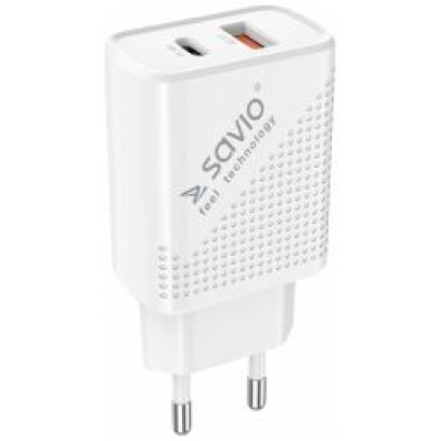 Savio Lādētājs Savio Wall USB charger Quick Charge Power Delivery 3.0 18W