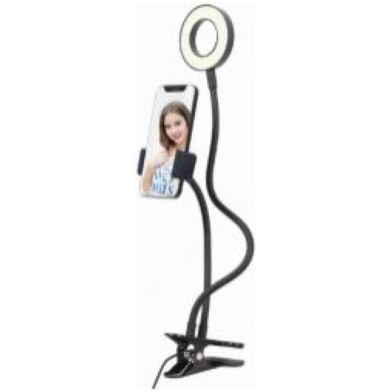 Gembird LED Selfie Ring Light with Phone Holder