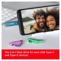 Sandisk Zibatmiņa SanDisk Ultra Dual Drive Go USB-A / USB Type-C 64GB Lavender