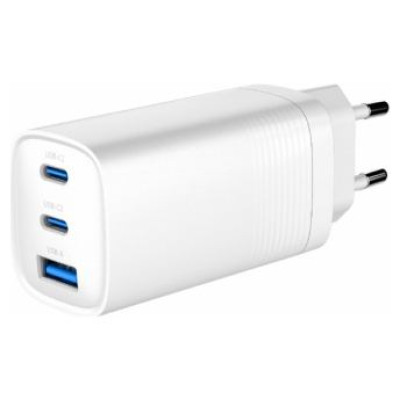 Gembird Lādētājs Gembird 3-port 65W GaN USB PowerDelivery fast Charger White