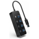 Gembird USB Centrmezgls Gembird USB 3.1 Powered 4-port Hub with Switches Black