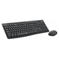 Logitech Klaviatūras un peles komplekts Logitech MK295 Silent Black US