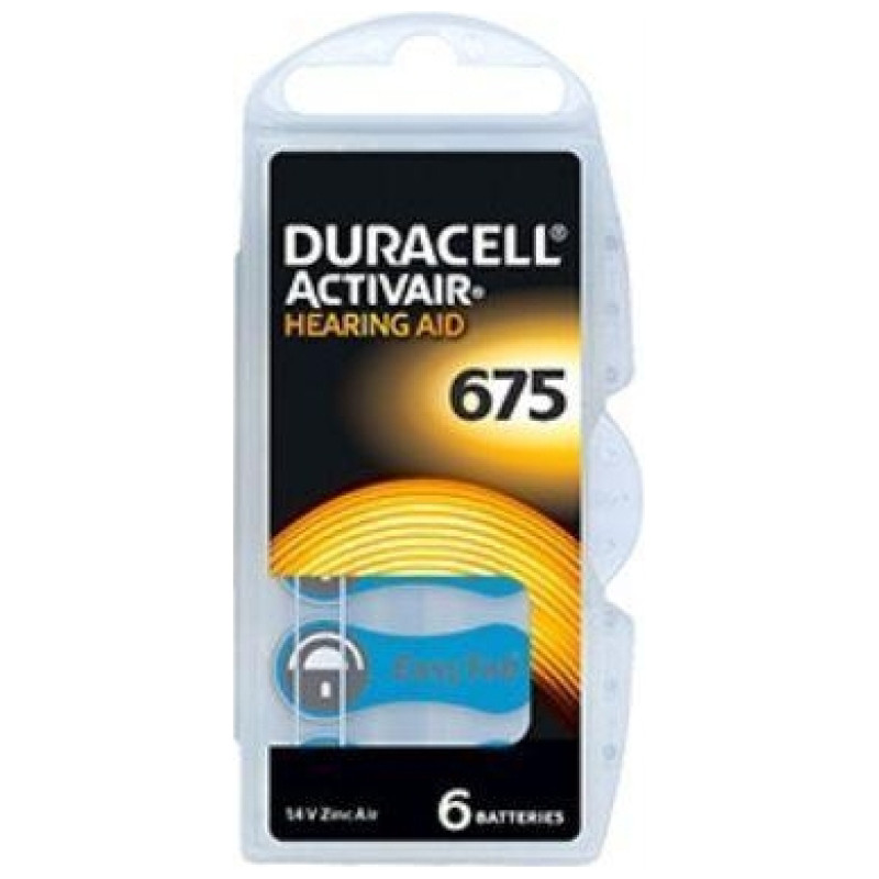Duracell Hearing 675 (A675) Blistera iepakojumā 6gb.