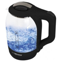 Esperanza EKK025K tējkanna 1.7L 1500W Korpuss no rūdīta stikla,Melna