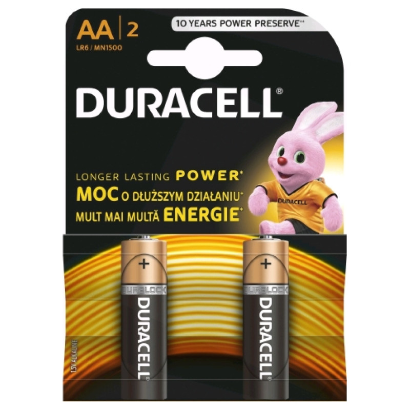 Duracell MN 1500 Basic AA (LR6) Blistera iepakojumā 2gb.
