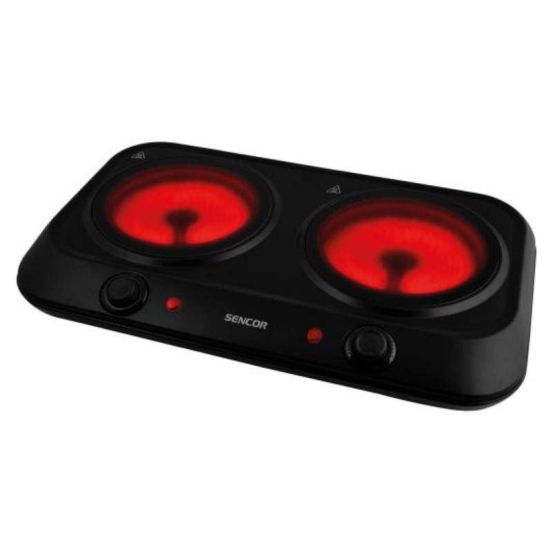 Sencor SCP 2263BK Infrasarkanā keramikas galda plītiņa ar 2 sildelementiem 2400W