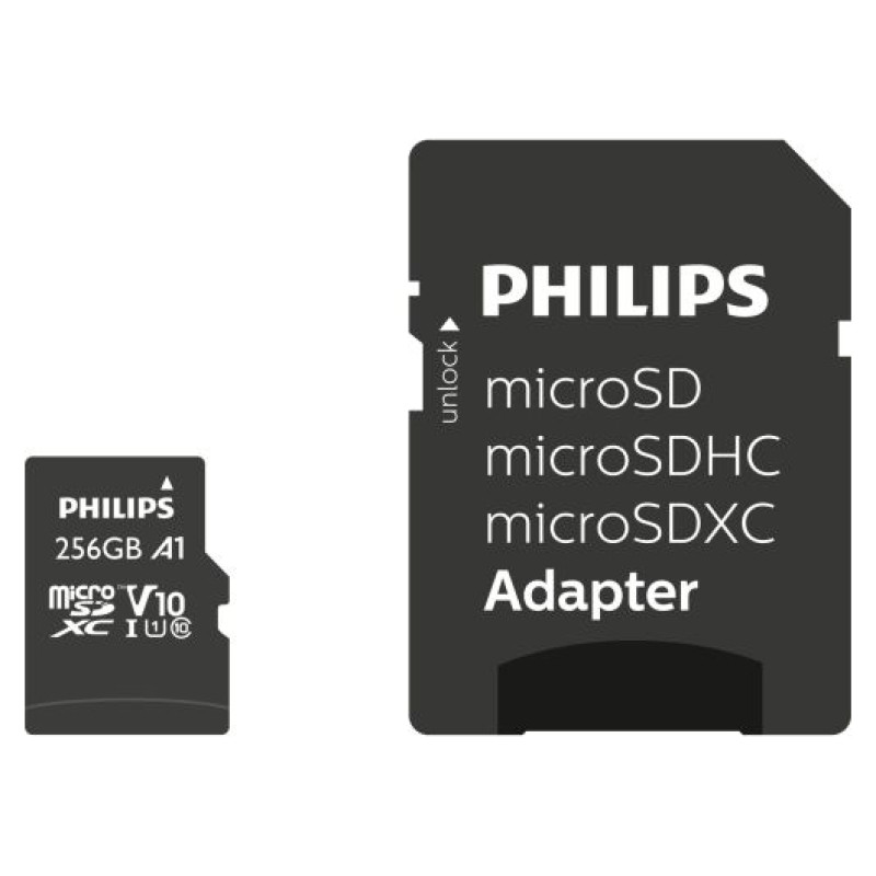 Philips MicroSDHC 256GB class 10/UHS 1 + Adapter