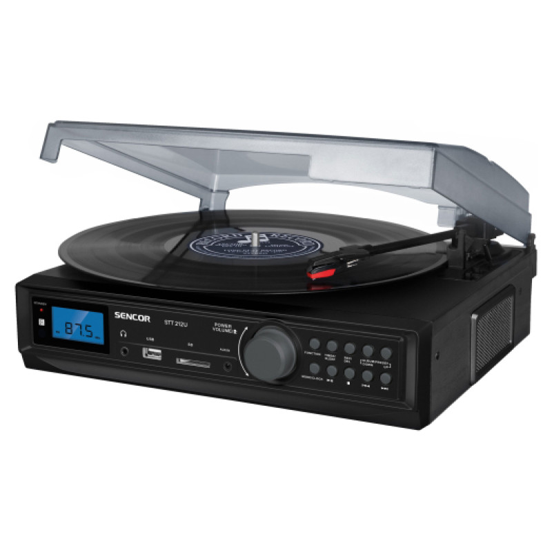 Sencor STT 212U Vinilplašu atskaņotājs ar Bluetooth/ MP3/ USB/ SD / Radio