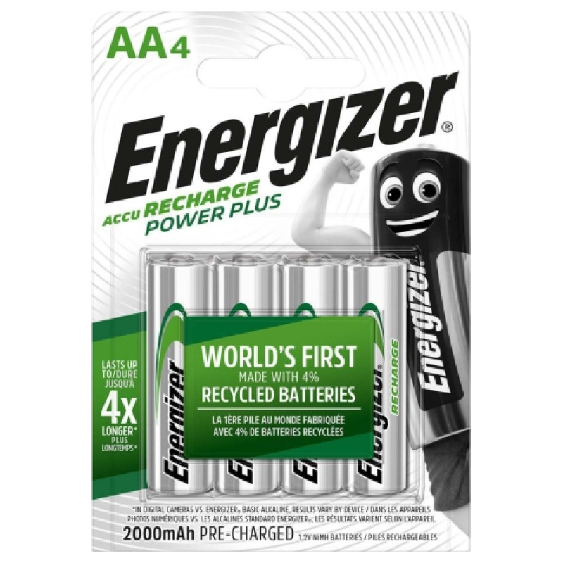 Energizer PRECHARGED HR6 2000MAH ALWAYS READY BLISTERA IEPAKOJUMĀ 4GB.