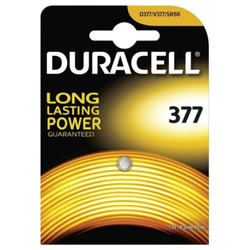 Duracell D377 (SR626SW, AG4) Blistera iepakojumā 1gb.