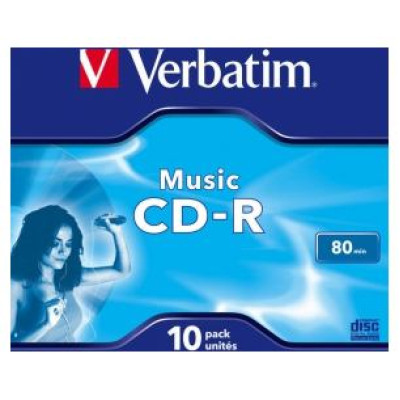 Verbatim Matricas CD-R Audio Verbatim 80Min Music 10 Pack Jewel
