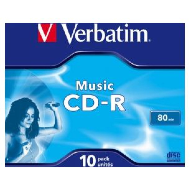 Verbatim Matricas CD-R Audio Verbatim 80Min Music 10 Pack Jewel